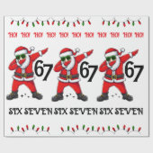 Six Seven 67 6 7 6-7 Meme Kerstman Nasynchronisati Cadeaupapier (Vlak)