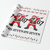 Six Seven 67 6 7 6-7 Meme Kerstman Nasynchronisati Cadeaupapier (Uitgerold)
