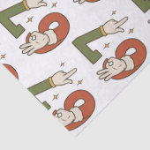 Six Seven 67 6 7 Christmas Santa Elf Meme Tissuepapier (Detail)