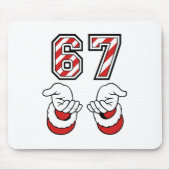 Six Seven 67 6 7 Cute Christmas Meme Holiday Muismat (Voorkant)