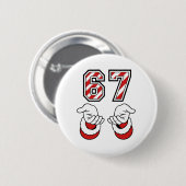 Six Seven 67 6 7 Festive Christmas Meme Holiday Ronde Button 5,7 Cm (Voorkant /achterkant)