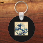 Six Seven 67 6-7 Japanese The Great Wave Off Kanag Sleutelhanger (Voorkant)