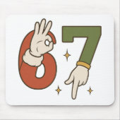 Six Seven 67 6 7 Kerst Elf Kerstmis Meme Muismat (Voorkant)