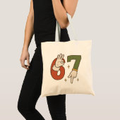 Six Seven 67 6 7 Kerst Elf Kerstmis Meme Tote Bag (Voorkant (product))