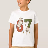 Six Seven 67 6 7 Kerstman Elf Meme T-shirt (Voorkant)