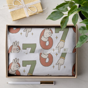 Six Seven 67 6 7 Kerstmis Kabouter Meneer Meme Tissuepapier