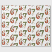 Six Seven 67 6 7 Kerstmis Kerstman Elf Meme Cadeaupapier (Vlak)