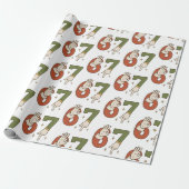 Six Seven 67 6 7 Kerstmis Kerstman Elf Meme Cadeaupapier (Uitgerold)