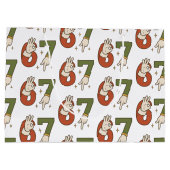 Six Seven 67 6 7 Kerstmis Kerstman Elf Meme  Groot Cadeauzakje (Achterkant)