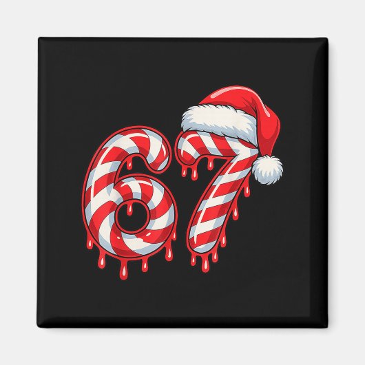 Six Seven 67 6 7 Kids 67 Boys Youth 6-7 Meme Candy Magneet (Voorkant)