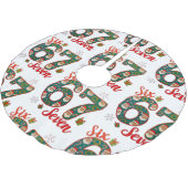 Six Seven 67 6 7 Meme Christmas Xmas Santa Hat Kerstboom Rok (Gekanteld)
