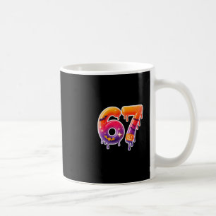Six Seven 67 6 7 Meme-ontwerp Funny Ice Cream Drip Koffiemok