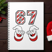 Six Seven 67 6 7 Santa Christmas Meme Holiday Notitieboek