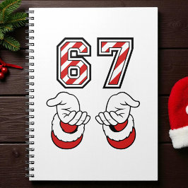 Six Seven 67 6 7 Santa Christmas Meme Holiday Notitieboek