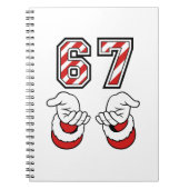 Six Seven 67 6 7 Santa Christmas Meme Holiday Notitieboek (Voorkant)