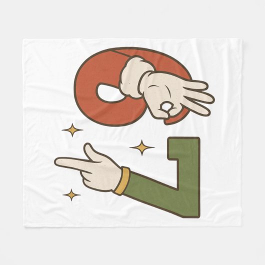 Six Seven 67 6 7 Santa Elf Christmas Meme Fleece Deken (Voorkant (Horizontaal))