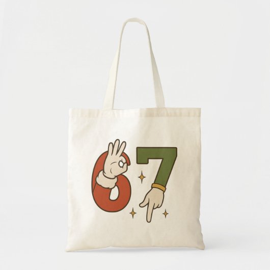  Six Seven 67 6 7 Santa Elf Christmas Meme Tote Bag (Voorkant)