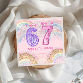 Six Seven 67 Birthday Napkins Servet