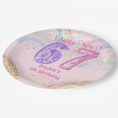 Six Seven 67 Birthday Paper Plates Papieren Bordje (Gekanteld)