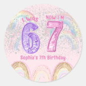 Six Seven 67 Birthday Sticker (Voorkant)