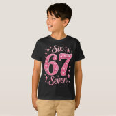 Six Seven 67 Birthdayalpha Slang Gen 67th Number 6 T-shirt (Voorkant volledig)