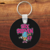 Six Seven 67 Bysebyll Speler Ijs Drip Meme L Sleutelhanger (Voorkant)