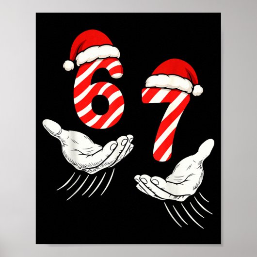 Six Seven 67 Christmas 6 7 Kids 67 Youth Boys 6-7  Poster (Voorkant)
