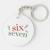 Six Seven 67 Christmas Holiday Sleutelhanger (Achterkant)