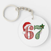 Six Seven 67 Christmas Holiday Sleutelhanger (Voorkant)