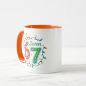 Six Seven 67 Christmas Meme Mug, Funny Holiday  Mok (Voorkant links)