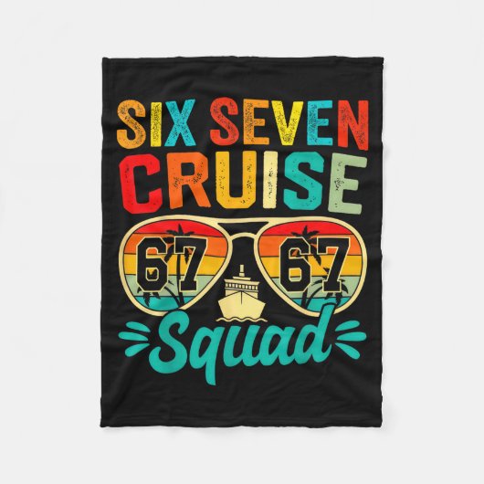 Six Seven 67 Cruise Squad 2025 Funny Kids Cruise M Fleece Deken (Voorkant)