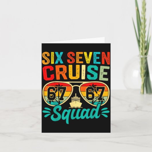 Six Seven 67 Cruise Squad 2025 Funny Kids Cruise M Kaart (Voorkant)