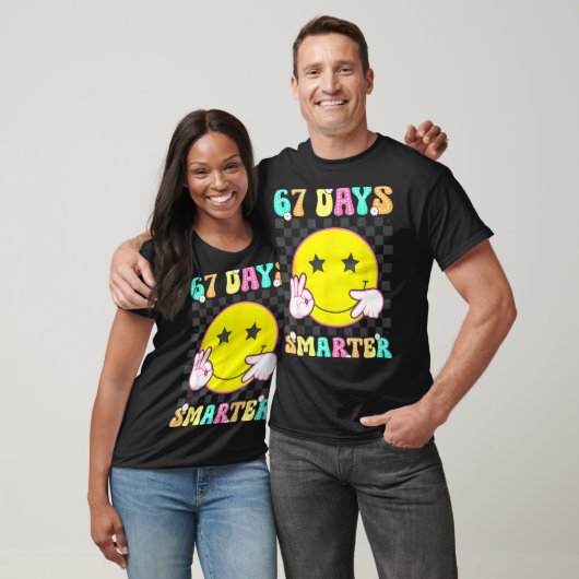 Six Seven 67 Days Smarter 100 Days Of School Funny T-shirt (Unisex)