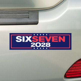 Six Seven 67 for President 2028 Funny Bumpersticker