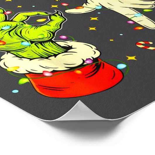 Six Seven 67 Funny Hand-sign Christmas Meme Poster (Hoek)