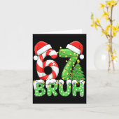 Six Seven 67 Funny Santa Bruh Christmas Meme  Kaart (Gele Bloem)