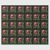 Six Seven 67 Funny Santa Hat Christmas Xmas Meme Cadeaupapier (Vlak)