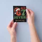 Six Seven 67 Funny Santa Hat Christmas Xmas Meme Flyer (Hand)