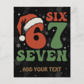 Six Seven 67 Funny Santa Hat Christmas Xmas Meme Flyer (Voorkant)