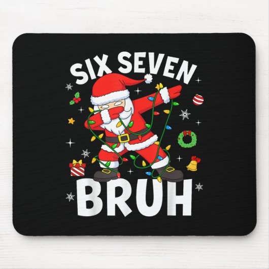 Six Seven 67 Gen Z Alpha Meme Bruh Kerstmis Dabbi Muismat (Voorkant)