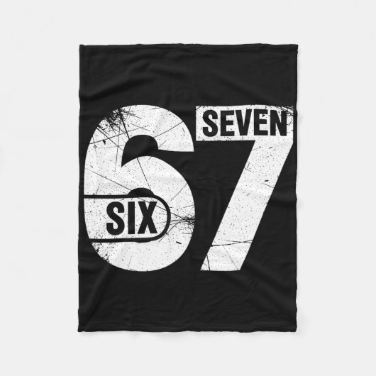 Six Seven 67 Grappige Meme Fleece Deken (Voorkant)