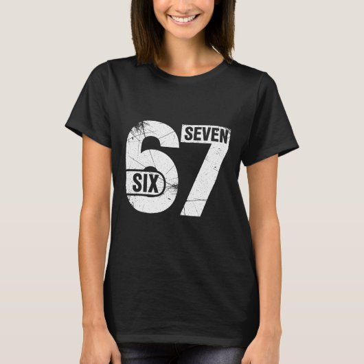 Six Seven 67 Grappige Meme  T-shirt (Voorkant)