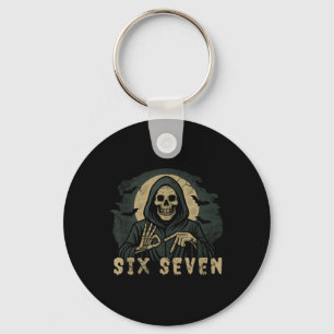 Six Seven 67 Grim Reaper Halloween Skelet Hand S Sleutelhanger