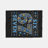 Six Seven 67 Hanukkah Festival Of Lights Quote  Fleece Deken (Voorkant (Horizontaal))