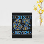 Six Seven 67 Hanukkah Festival Of Lights Quote  Kaart (Gele Bloem)