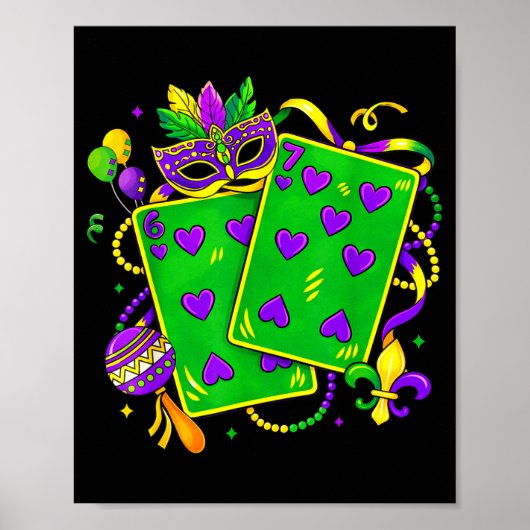 Six Seven 67 Mardi Gras Funny Mardi Gras Parade Me Poster (Voorkant)