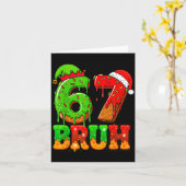 Six Seven 67 Meme 6 7 Christmas Men Women Boys Gir Kaart (Gele Bloem)