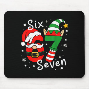 Six Seven 67 Meme 6 7 Elf Kerstman Kerst Pyjama  Muismat