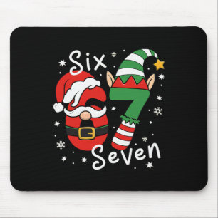 Six Seven 67 Meme 6 7 Elf Kerstman Kerst Pyjama Muismat
