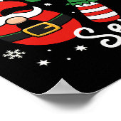 Six Seven 67 Meme 6 7 Elf Kerstman Kerst Pyjama  Poster (Hoek)